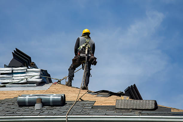Professional Roofing technician working in East Ryegate, VT